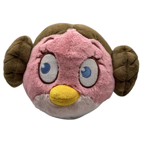 Angry Birds Star Wars Princess Leia 6" Pink Bird Plush Stuffed Toy - Picture 1 of 7